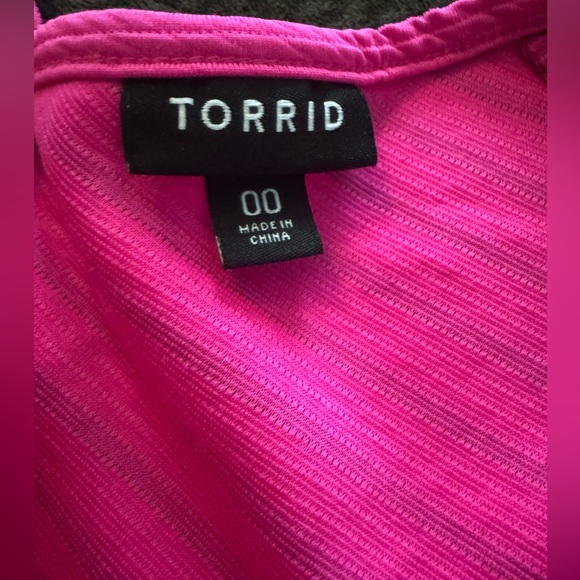 Torrid 00 hot pink horizontal stripe dress - Picture 5 of 5